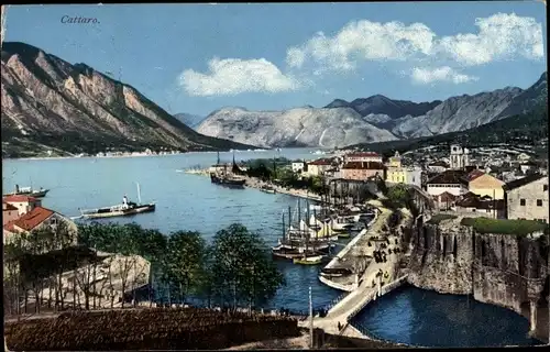 Ak Kotor Cattaro Montenegro, Teilansicht