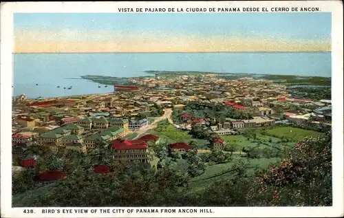 Ak Panama City Panama, Bird's Eye view of the City from Ancon Hill