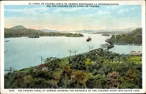 Ak Panamakanal Panama, Entrance of the Chagres River into Gatun Lake