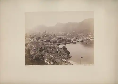 Foto Como Lombardia, um 1870, Panorama della citta