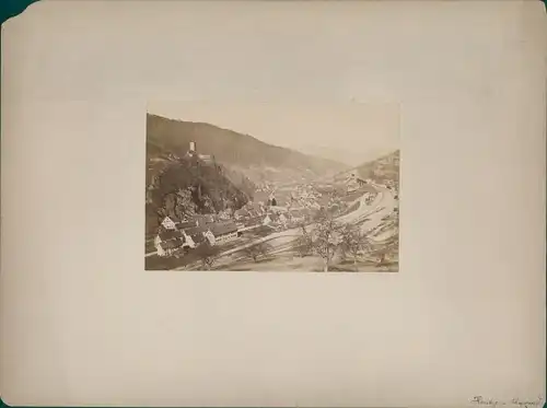 Foto Hornberg im Schwarzwald, um 1870, Gesamtansicht