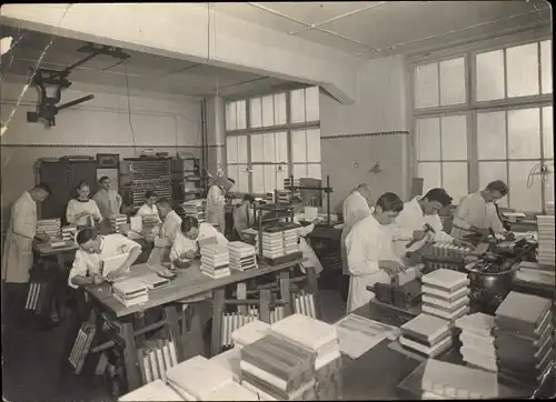 Foto Leipzig in Sachsen, Werkstatt, Buchdruck, 1922