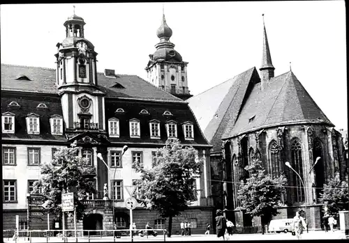 Foto Weißenfels an der Saale, Rathaus, Marienkirche, 1973