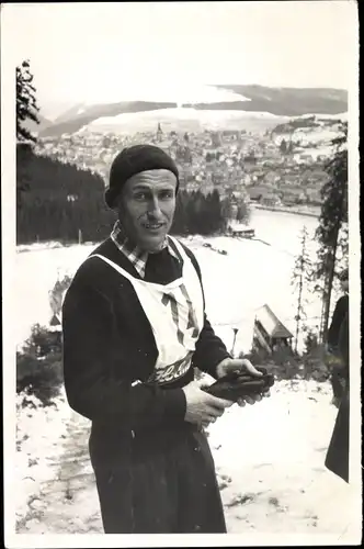 Foto Wintersport, Skiläufer Mötzl ?, Startnr. 14