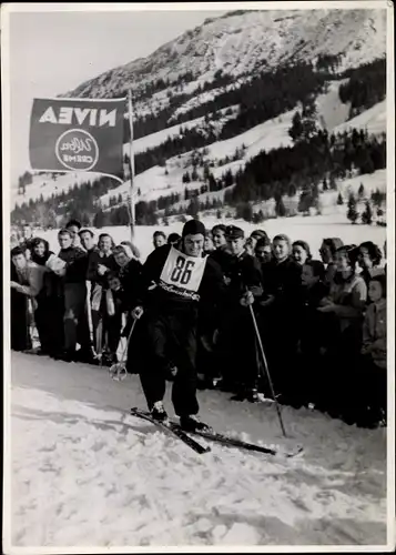 Foto Wintersport, Skilangläufer Toni Rupp, Startnr. 86, Reklame Nivea