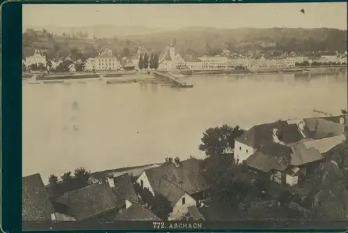 Kabinettfoto Aschach an der Donau Oberösterreich, Panorama