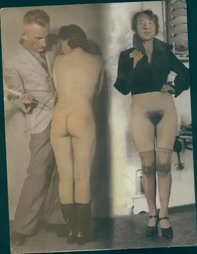 Aktfoto. Originalphotographie. SM Flagellanten. Wohl Deutsch, um 1928