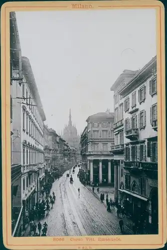 Kabinettfoto Milano Mailand Lombardia, ab 1864, Corso Vittorio Emanuele