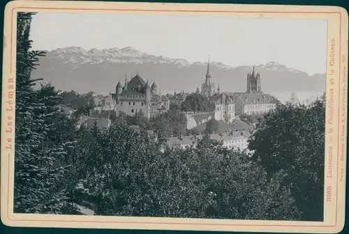 Kabinettfoto Lausanne Kt. Waadt Schweiz, Cathedrale, Chateau
