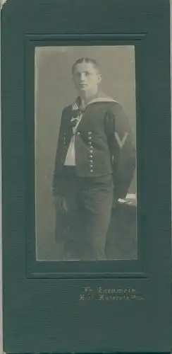 Foto Deutscher Seemann in Uniform, Fotograf Fr. Esenwein, Kiel