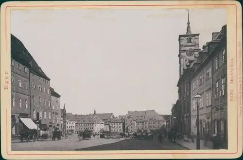 Kabinettfoto Cheb Eger Region Karlsbad, Marktplatz