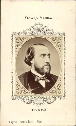 CdV Faure, Portrait, Figaro-Album