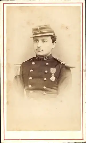 CdV Portrait, Französischer Soldat, Dritte Republik, Regt. Nr. 23, Uniform