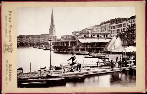 Foto Hamburg, Alsterpavillon, Petrikirche