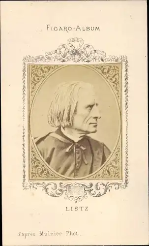 CdV Komponist Franz Liszt, Liszt Ferencz, Figaro Album