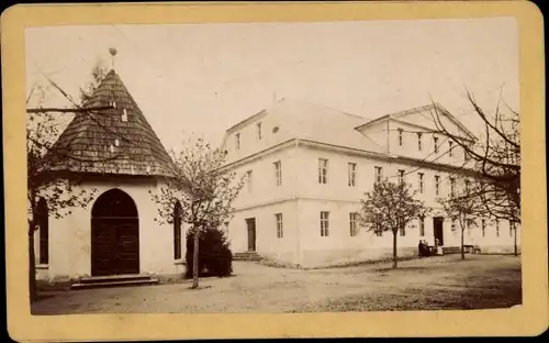 CdV Długopole Zdrój Bad Langenau Bystrzyca Kłodzka Habelschwerdt, um 1875, Trinkhalle, Fortuna