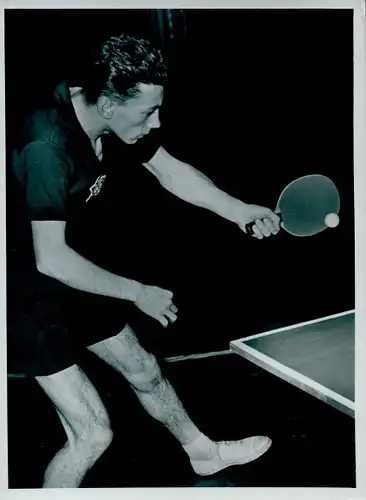 Foto Tischtennis, Internationale Junioren CSR DDR 1954, Josef Poseipal, Dt. Sporthalle