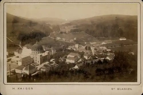 Kabinettfoto 1895, Sankt Blasien im Schwarzwald, Gesamtansicht