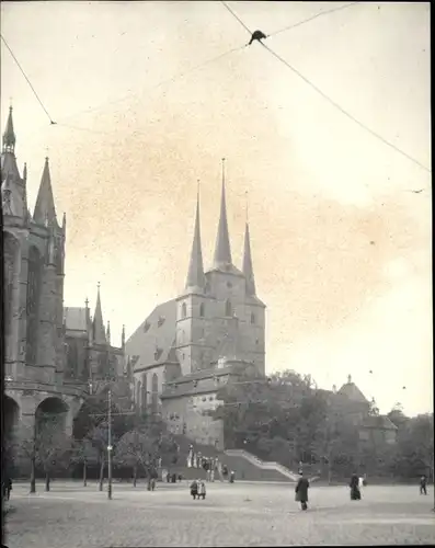 Foto Erfurt in Thüringen, Severikirche, Domplatz