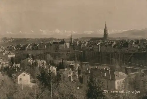 Foto Bern Stadt Schweiz, Panorama, Alpen, August 1896