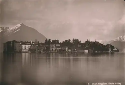 Foto Isola Bella Lago Maggiore Piemonte, Gesamtansicht, August 1891
