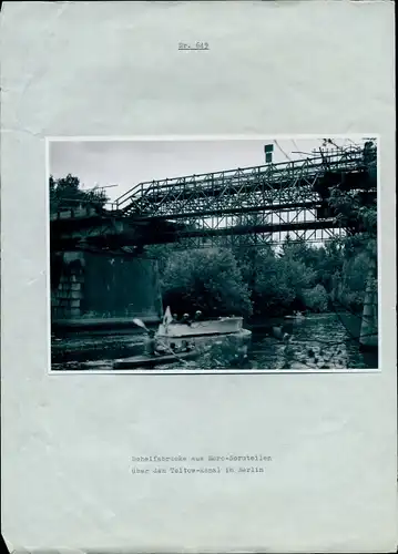 Foto Berlin Köpenick, Behelfsbrücke aus Nero Normteilen über den Teltow Kanal