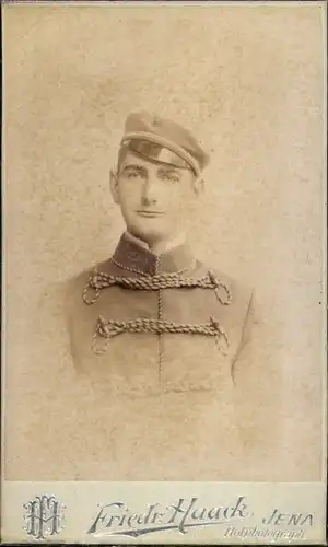 CdV Student, Mützlitz, Portrait, Jena, 1898