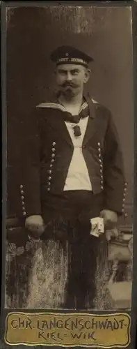 CdV Deutscher Seemann in Uniform, Portrait, Kaiserliche Marine