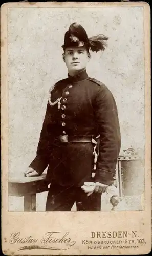 CdV Deutscher Offizier in Uniform, Portrait