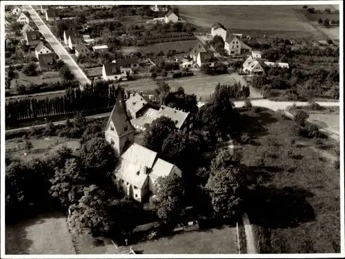 Foto Feldkirchen Neuwied am Rhein, Blick auf den Ort, Fliegeraufnahme