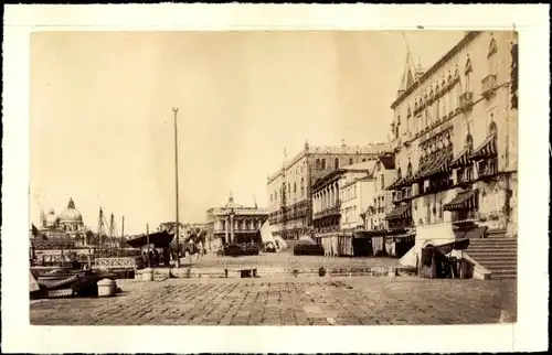 CdV Venezia Venedig Veneto, Kanal, Straßenpartie, 1860