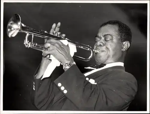 Foto Jazz Club Berlin 50er Jahre Louis Daniel „Satchmo“ Armstrong, Trompete