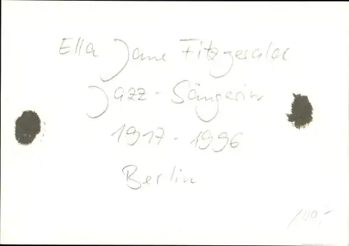 Foto Jazz Club Berlin 50er Jahre, Ella Jane Fitzgerald, Sängerin