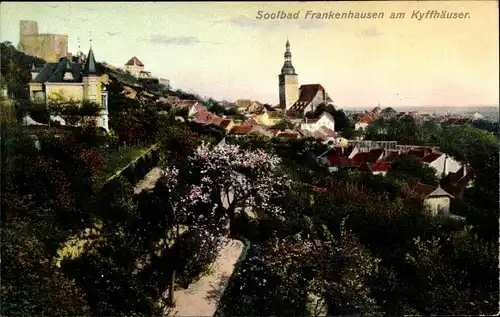 Ak Bad Frankenhausen am Kyffhäuser Thüringen, Blick auf den Ort