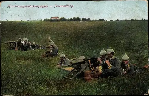 Ak Maschinengewehrkompagnie in Feuerstellung