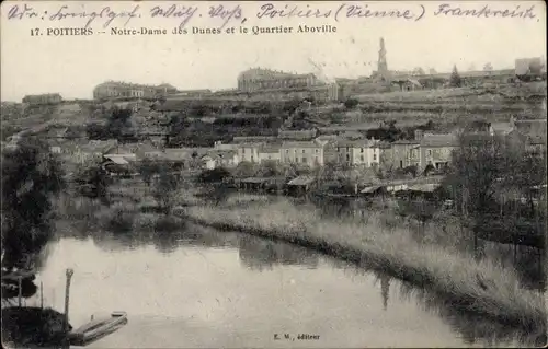 Ak Poitiers Vienne, Nitre Dame des Dunes et le Quartier Aboville