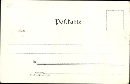 Litho Schleswig an der Schlei, Panoramablick auf den Ort mit Dom