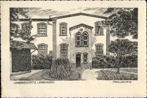 Ak Hamburg Nord Langenhorn, Lungenheilstätte, Pavillon No. 14