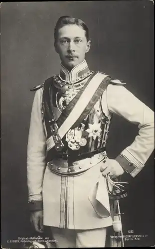 Ak Kronprinz Wilhelm von Preußen, Portrait in Uniform