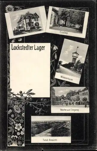 Ak Lockstedt in Schleswig Holstein, Lockstedter Lager, Casino, Wasserturm, Wache und Eingang