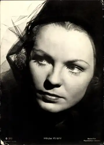 Ak Schauspielerin Hilde Krahl, Portrait