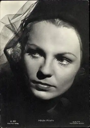 Ak Schauspielerin Hilde Krahl, Portrait