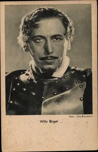 Ak Schauspieler Willy Birgel, Portrait, Ritterrüstung