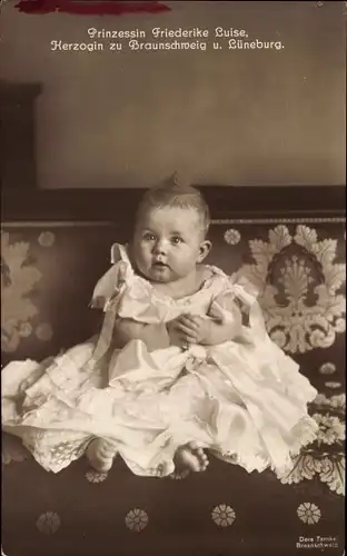 Ak Prinzessin Friederike Luise, Herzogin zu Braunschweig und Lüneburg, Kinderportrait