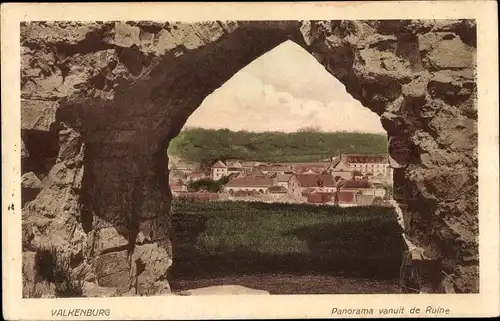 Ak Valkenburg Südholland, Panorama vanuit de Ruine