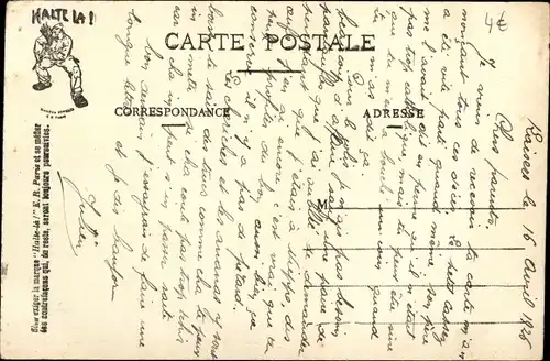 Buchstaben Ak U, Alphabet du Soldat, Un Mauvais Reve, französische Soldaten