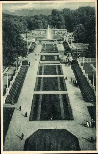 Ak Dresden, Jubiläums-Gartenbau-Ausstellung Dresden 1926, Blick vom grünen Dom zum Rosenhof