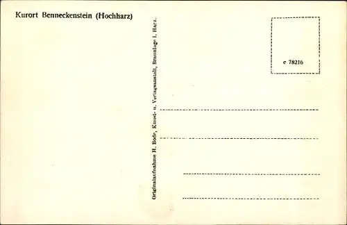 Ak Benneckenstein Oberharz, Blick auf Benneckenstein mit Brocken, Panorama