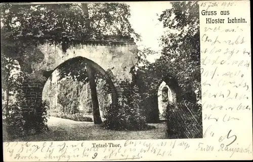 Ak Kloster Lehnin in der Mark, Tetzel-Tor