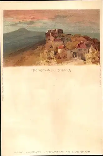 Künstler Ak S., K., Göppingen in Baden Württemberg, Burg Hohenstaufen, Rechberg